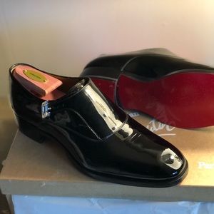 Christian Louboutin black patent loafers